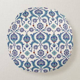 Blommigt Ornamental mönster. Traditionell arabisk Rund Kudde