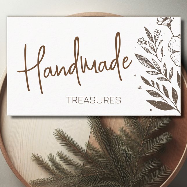 Blommigt Örters handgjorda hantverksfartyg Flower  Visitkort (Skapare uppladdad)