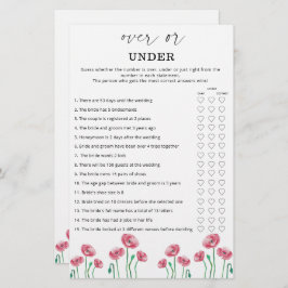 Blommigt över eller under möhippa