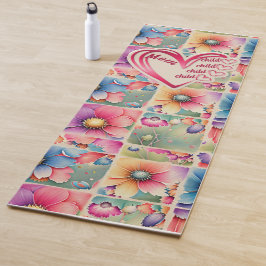 Blommigt över utskrift av Namn Mamma-barn