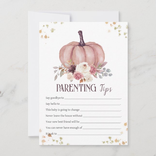 Blommigt - överordnad tips, råd till föräldrar som anteckningskort (Framsida)