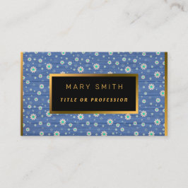 Blommigt på Wood Guld Anpassa Professionell Modern Visitkort