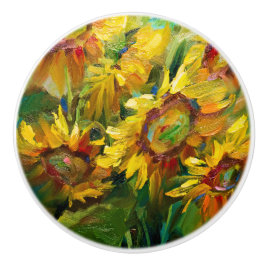 Blommigt Paintings keramiska knop Knopp