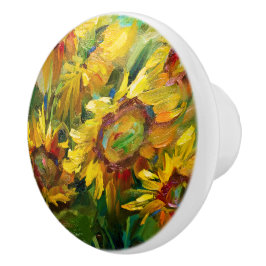 Blommigt Paintings keramiska knop Knopp