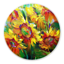 Blommigt Paintings keramiska knop Knopp