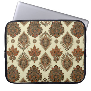 Blommigt paisley, Asiens textilvintage mönster. Laptop Fodral