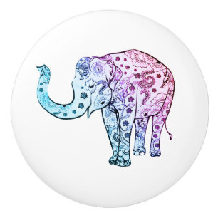 Blommigt Paisley Elephant Knopp