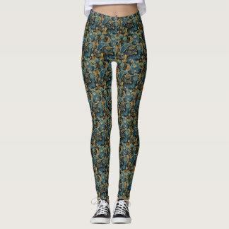 Blommigt Paisley Print Mönster Leggings