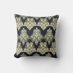 Blommigt paisley seamless mönster. illustration i kudde