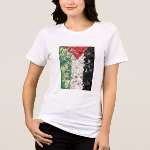 Blommigt Palestina Karta - Fri Palestina Karta T-s T Shirt