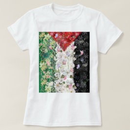 Blommigt Palestina Karta - Fri Palestina Karta T-s T Shirt