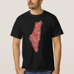 Blommigt Palestina: karta: frihet för palestinier T Shirt