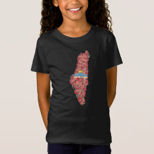 Blommigt Palestine karta Dome of Sten al quads Gif T Shirt