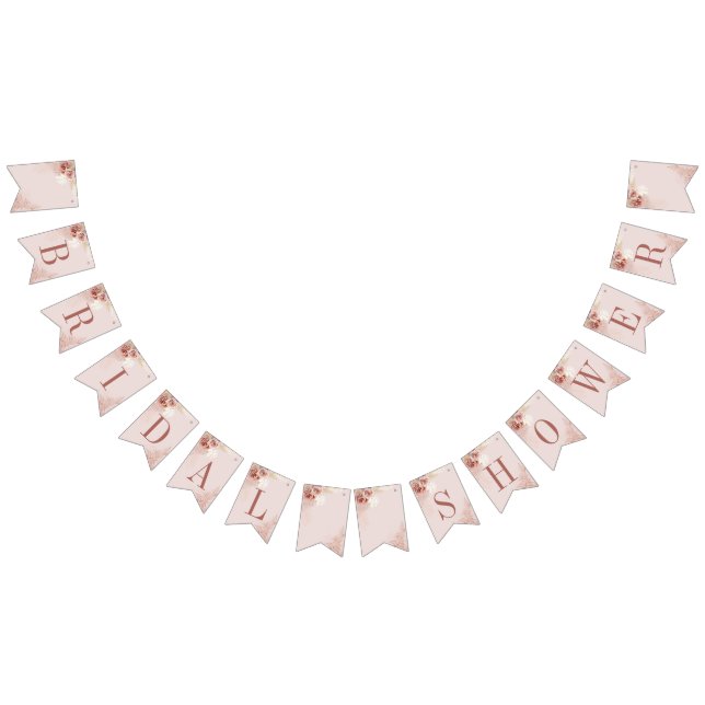 Blommigt Pampas Grass Terracotta Möhippa Vimplar (Alla)