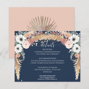  Blommigt Pampas Grass Twinkle Ljus Inbjudningar
