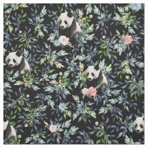 Blommigt Panda Mönster