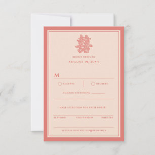 Blommigt Papper cut Dubbla Lycka kinesiska Bröllop OSA Kort