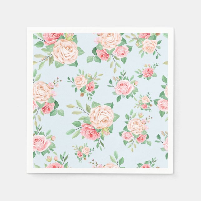 Blommigt Pappersservett (Framsidan)