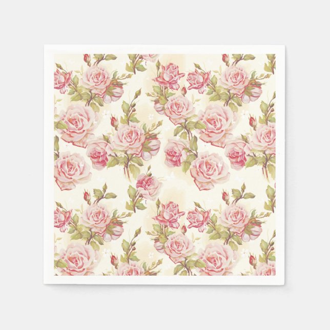 Blommigt Pappersservett (Framsidan)