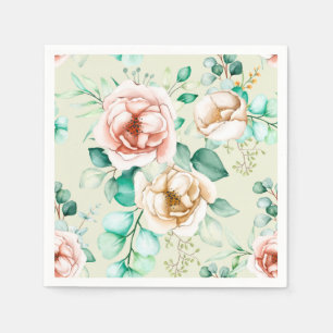 Blommigt Pappersservett