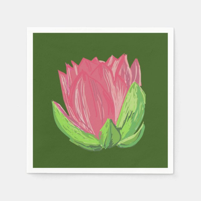 Blommigt Pappersservett (Framsidan)