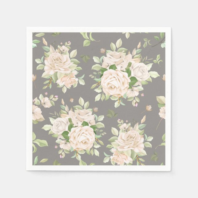 Blommigt Pappersservett (Framsidan)
