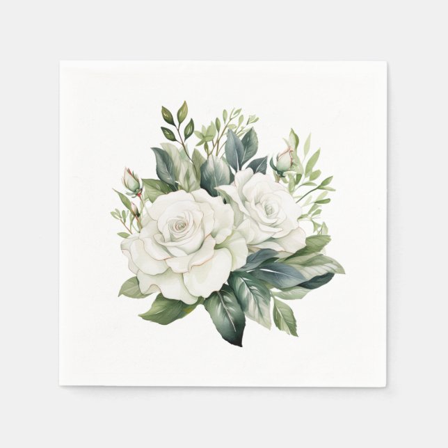 Blommigt Pappersservett (Framsidan)