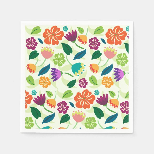 Blommigt Pappersservett (Framsidan)
