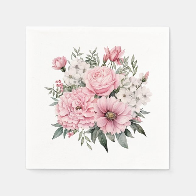 Blommigt Pappersservett (Framsidan)