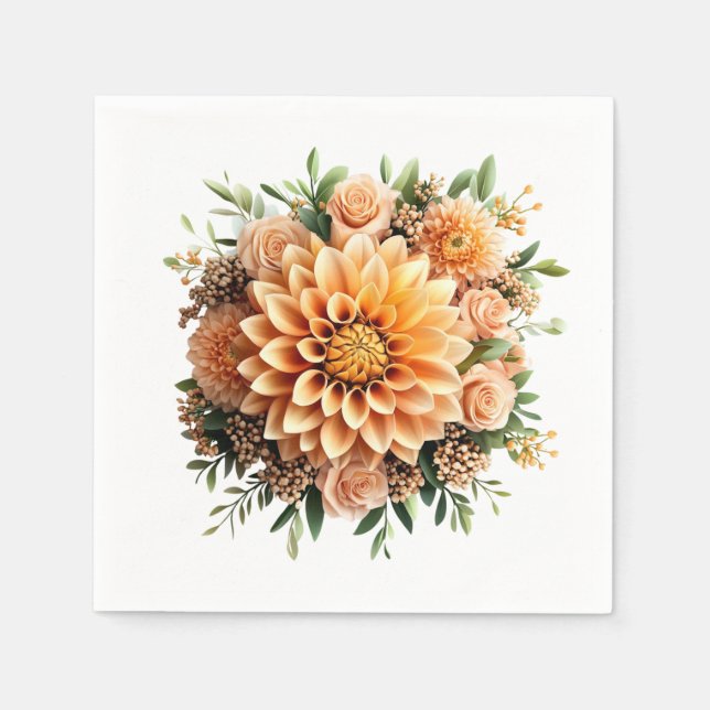 Blommigt Pappersservett (Framsidan)