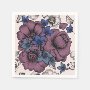 Blommigt Pappersservett