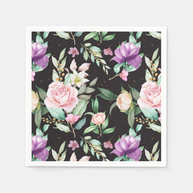 Blommigt Pappersservett (Framsidan)