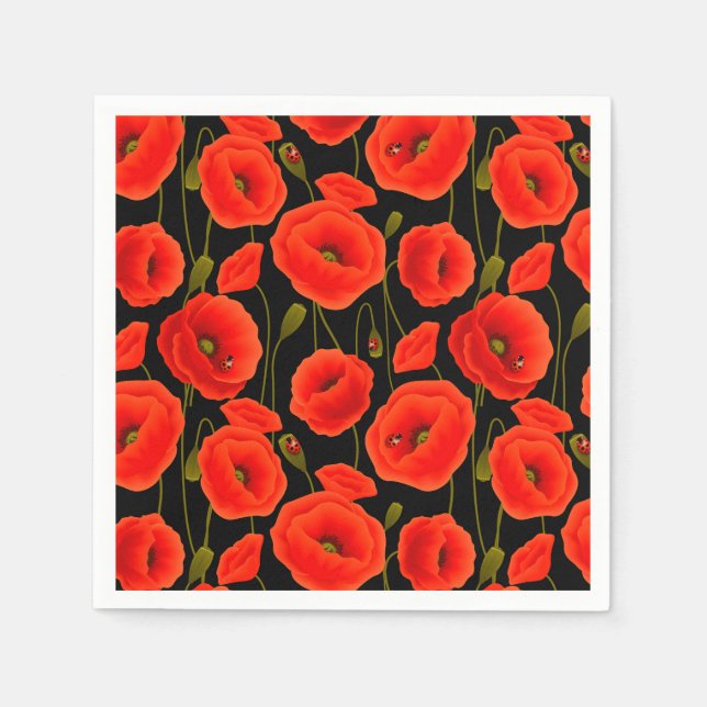 Blommigt Pappersservett (Framsidan)