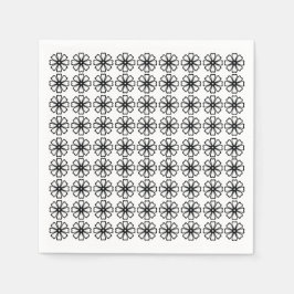 Blommigt - Pappra blöjor av vitstandardtyp Pappersservett