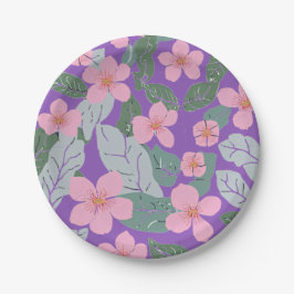 Blommigt Papprare Tallrikar