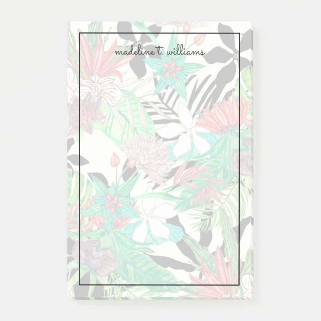 Blommigt Paradise II Post-it Block (Framsida)