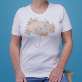 Blommigt Paraplla MAMMA SOM SKA VARA TEXT BAK Baby T Shirt