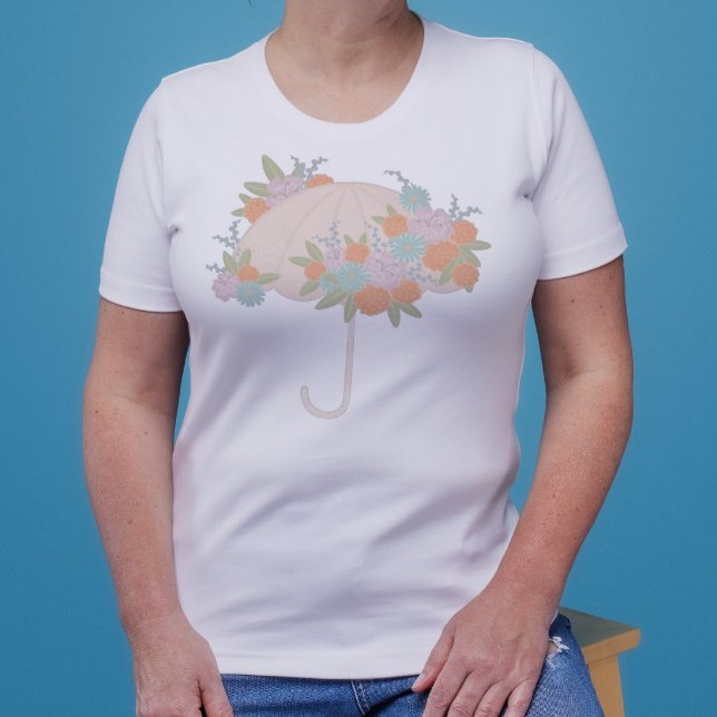 Blommigt Paraplla MAMMA SOM SKA VARA TEXT BAK Baby T Shirt (Skapare uppladdad)