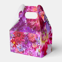 blommigt party box, rosa blommor party box