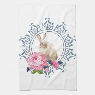 Blommigt Påsk Kökshandduk