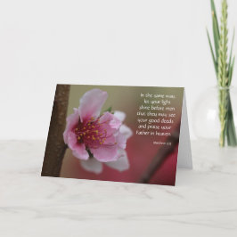 Blommigt Påsk-kort med bibelverse (Matthew 5:17) Helgkort