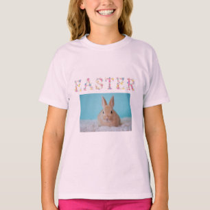 Blommigt Påsk med Bunny T Shirt