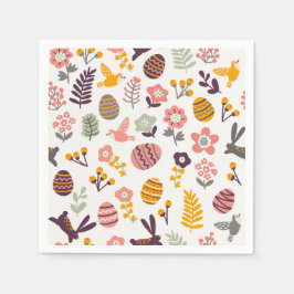 Blommigt Påsk Vår Mönster | Pappersservett