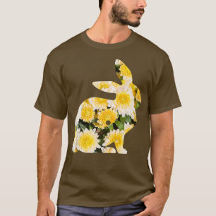Blommigt Påskhare Kvinnor Vår blommor Rabbit Si T Shirt