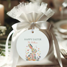 Blommigt Pastel Bunny Påsk Gåvor Etiketter