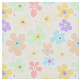 Blommigt Pastel Flowers Mönster Tyg