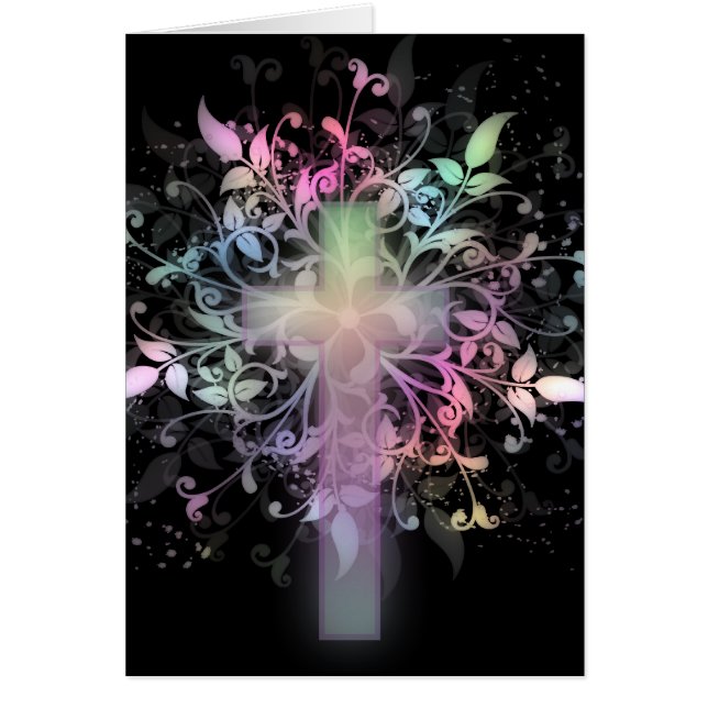 Blommigt Pastel Hälsningskort (Framsidan)