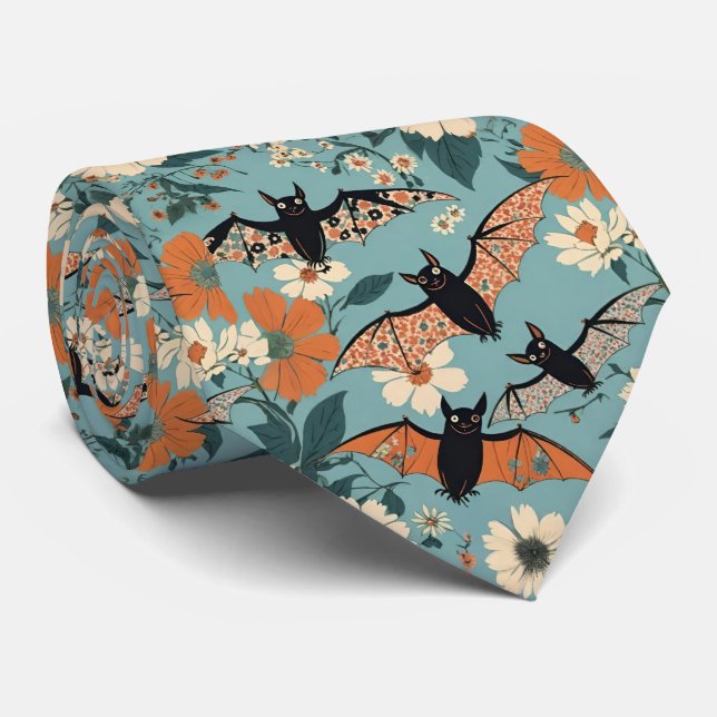 Blommigt Patchwork Halloween Fladdermus & Flowers Slips (Rullad)