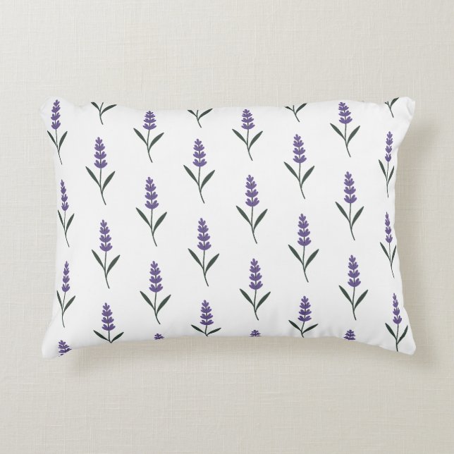 Blommigt Patern Pillow Prydnadskudde (Framsidan)