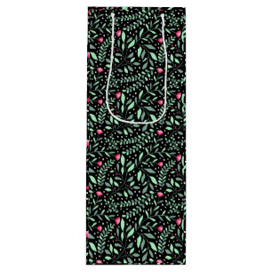 Blommigt pattern.05.FR.pink och Lgreen black BG